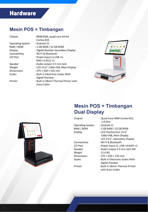 Mesin POS timbangan Ritgrow